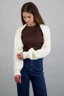 Cardigan bolero en tejido