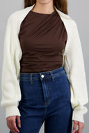 Cardigan bolero en tejido
