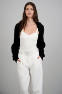 Cardigan bolero en tejido