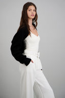 Cardigan bolero en tejido