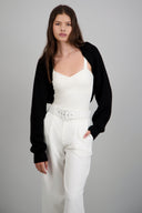 Cardigan bolero en tejido