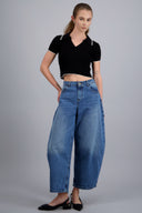 Jeans balloon tiro medio