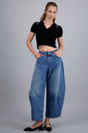 Jeans balloon tiro medio