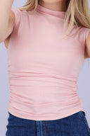 Top drapeado sin mangas