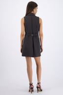 Vestido blazer tableado con botones