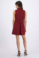 Vestido blazer tableado con botones