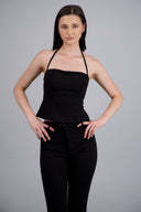 Top con cortes halter amarre