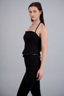 Top con cortes halter amarre