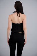 Top con cortes halter amarre