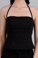 Top con cortes halter amarre