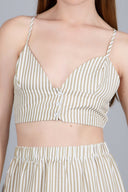 Top corto estampado rayas