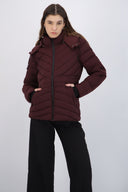 chamarra larga puffer capitonada