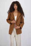Abrigo soft capucha