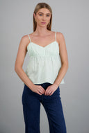 Top de tirantes estampado rayas botones