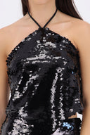 Top halter lentejuelas