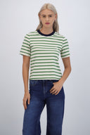 Tshirt rayas cuello contraste