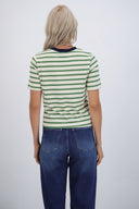 Tshirt rayas cuello contraste