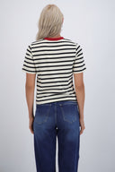 Tshirt rayas cuello contraste