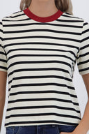 Tshirt rayas cuello contraste
