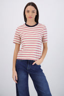 Tshirt rayas cuello contraste