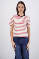 Tshirt rayas cuello contraste