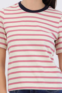 Tshirt rayas cuello contraste