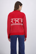 sueter navideño diseño moños