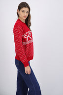 sueter navideño diseño moños