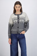 cardigan tejido navideño