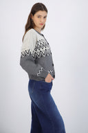 cardigan tejido navideño