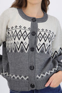 cardigan tejido navideño