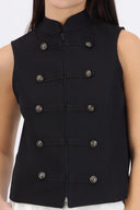 Top cuello alto botones