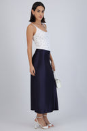Falda midi lisa stretch