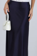 Falda midi lisa stretch
