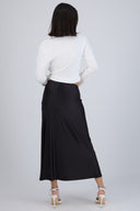 Falda midi lisa stretch