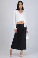 Falda midi lisa stretch