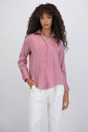 Blusa satin rayas