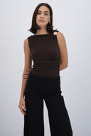 Body drapeado detalle broche