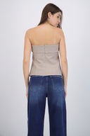 Top strapless rayas