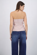 Top strapless rayas
