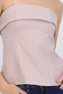 Top strapless rayas