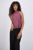 Top halter detalle encaje