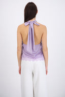 Top halter detalle encaje