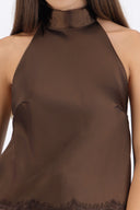 Top halter detalle encaje