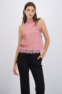 Top halter detalle encaje