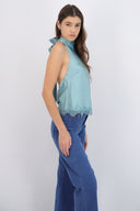 Top halter detalle encaje
