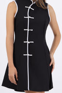 Vestido mini alamares