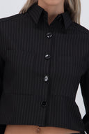 Camisa cropped rayas