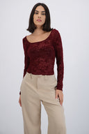 Body escote redondo mesh