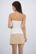 Top strapless fruncido